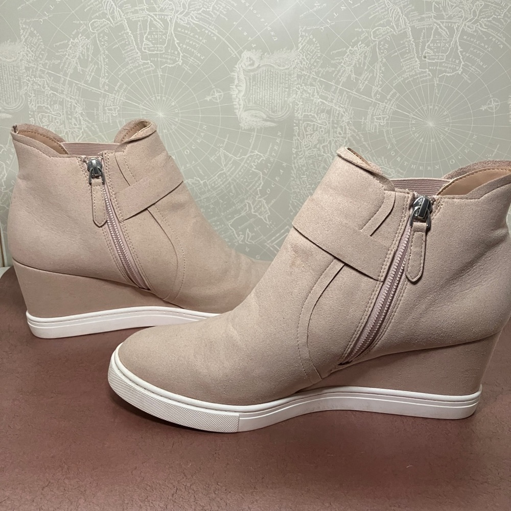 Platform tennis shoes Pablo blush color